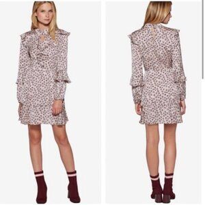 Avec Les Filles Leopard‎ Ruffled Fit & Flare Dress